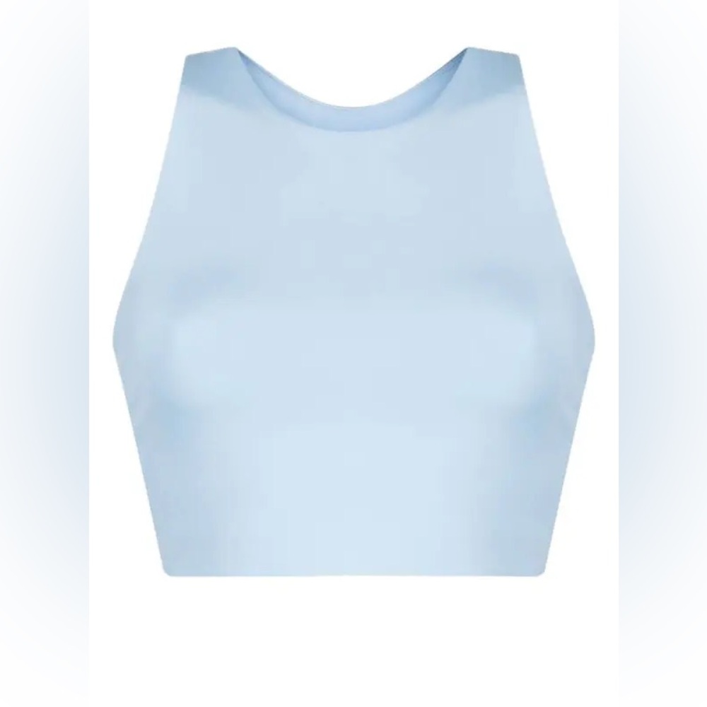 Girlfriend Collective Dylan Sky Blue Crop Top Sports Bra Small